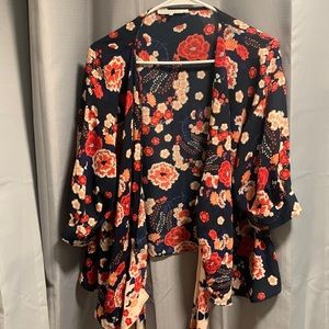 Floral tie blouse